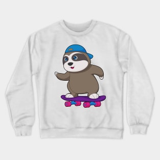 Sloth Skater Skateboard Sports Crewneck Sweatshirt